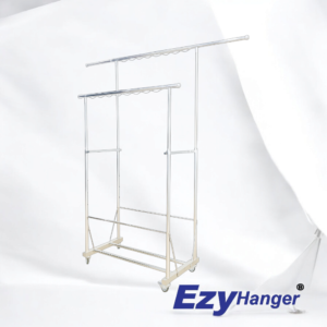 EzyHanger Stainless Steel Double-Rod Telescopic Clothes Drying Rack – SKU: EH1100