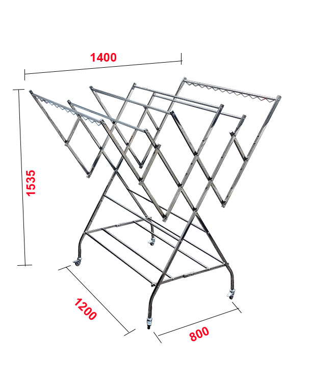 EzyHanger Stainless Steel Foldable Clothes Drying Rack – SKU: EH3580A - Image 3