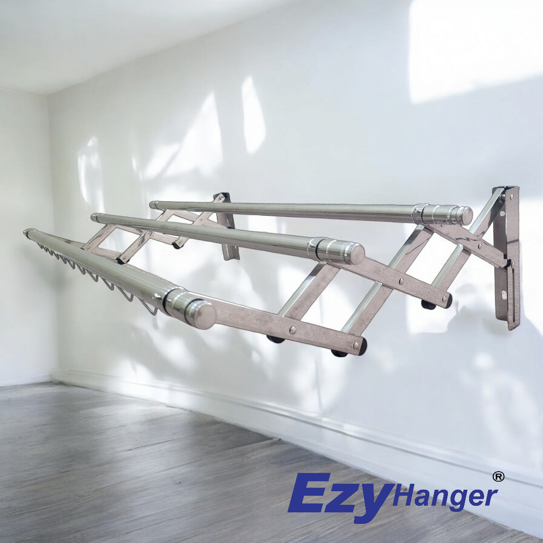 thumbnail image 2 of Folding Clothes Drying Rack, Heavy Duty Aluminum Alloy Over Door Drying Hanger Retractable Rod Foldable Portable Clothes Rack Towel Rack Organizer C B 2 of 14