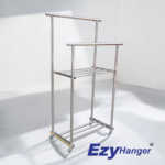 EzyHanger EH1500 stainless steel straightforward clothes drying rack simple and efficient drying rack with horizontal rods rust-resistant stainless steel laundry rack for everyday use compact foldable clothes drying rack in Malaysia practical and durable drying rack for small households